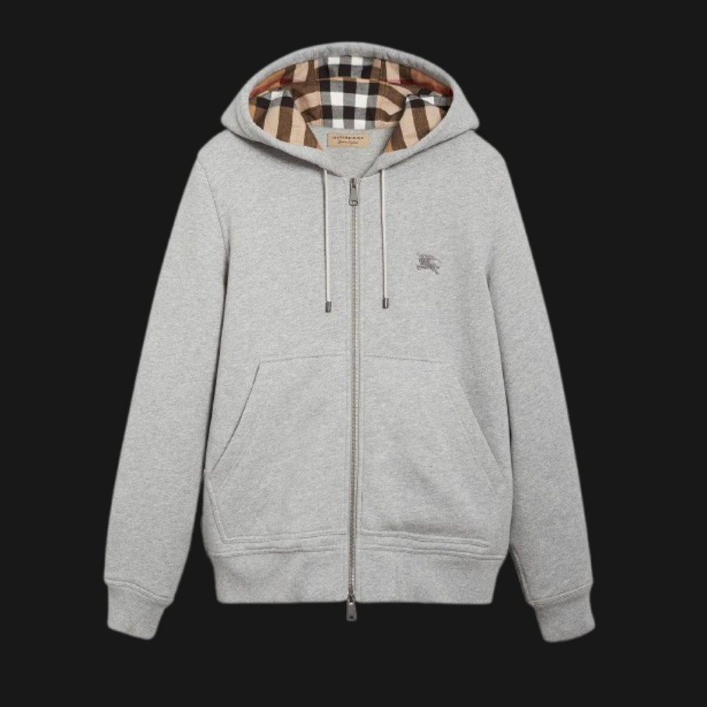 Grey Burberry Zip-Up